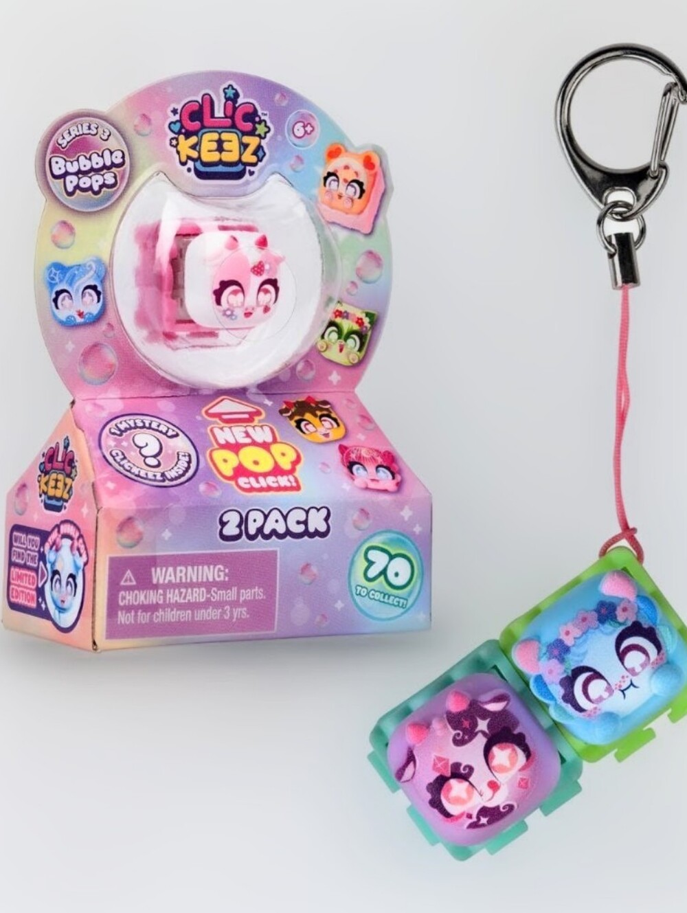 ClicKeez Series 3 Bubble Pops 2Pack Mystery Fidget Toy (70 To Collect) Blind Box